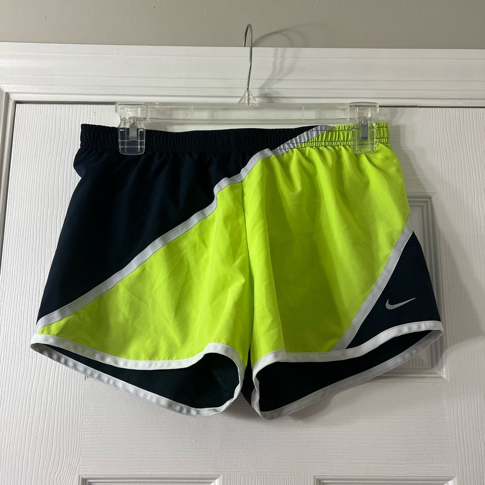 Women’s NIKE drifit Running Shorts Navy/Yellow